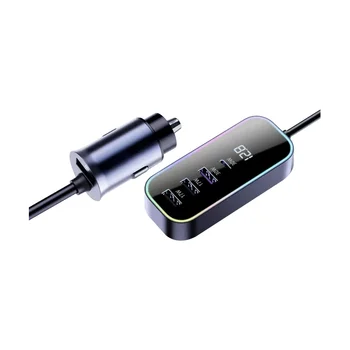 USB Автомобильный Прикуриватель Расширенный Многопортовый Преобразователь Задний Удлиненный Кабель Распределитель Гнезд Сверхбыстрой зарядки 107 Вт