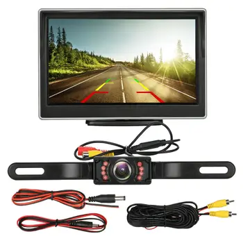Камера для резервного копирования автомобильных прав заднего вида HD Парковочная система ночного видения 5 Дюймовый автомобильный монитор TFT LCD S n HD Digital