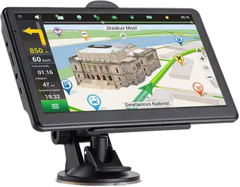 2023 Автомобильная GPS-Навигация 7-Дюймовый Сенсорный Экран GPS-Навигатор Солнцезащитный Козырек Для Грузовика Спутниковая Навигация 256M + 8G Карта Европы GPS-Навигаторы
