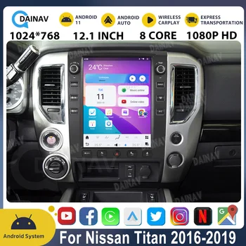 Android 11,0 Авто 12,1 дюймов Автомобильный Радиоприемник Для Nissan Titan 2016-2019 Беспроводной CarPlay GPS Навигация Сенсорный Экран Стерео Мультимедиа