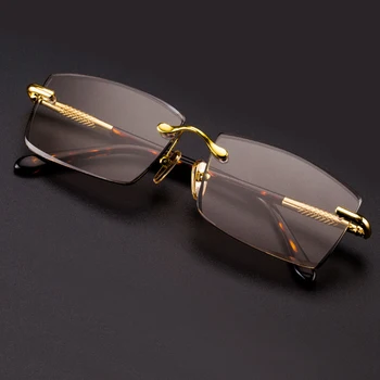 Очки из чистого натурального хрусталя Мужские Роскошные Солнцезащитные очки без оправы с минеральными линзами Женские Винтажные Ацетатные UV400 Против сухости глаз