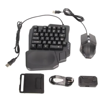 Набор преобразователей клавиатуры и мыши, высокочувствительная игровая мышь RGB с низкой задержкой, компактный конвертер мобильных игр, проводной для мобильных игр.