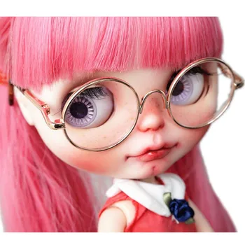 [wamami] Круглые кукольные очки в золотой / черной оправе для куклы IVY Neo 12 