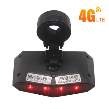 Глобальная поддержка 4G GPS Трекер Велосипед со светодиодной подсветкой Велосипед GPS Трекинг Локатор Водонепроницаемый Голосовой монитор Бесплатное веб-приложение