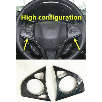 для Honda HRV HR-V VEZEL 2014-2020 Автомобильная панель рулевого колеса из углеродного волокна, отделка рамки, наклейка-декоратор, Аксессуары