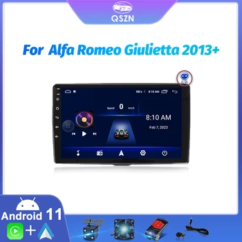 Android 11 Автомагнитола для Alfa Romeo Giulietta 2013 + Мультимедийный Видеоплеер Navigaion GPS 2 din 4G DVD 2k 8 + 128G Головное устройство