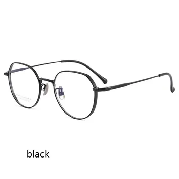 49 мм Высококачественные очки в маленькой оправе из чистого титана, Мужские ретро оптические очки в оправе по рецепту, женские 2038TSF