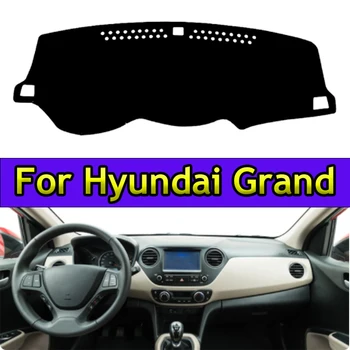 Для Hyundai Grand i10 2013-2017 Чехлы для приборной панели с правосторонним и левосторонним приводом, коврик, козырек, подушка, ковры, аксессуары