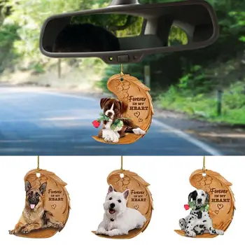 Автомобильная подвеска, милая собачка, качели, украшения для зеркала заднего вида, стильное украшение, аксессуары для интерьера автомобиля