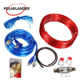 Проводка держателя PolarLander, Установка усилителя, автомобильный аудио Предохранитель на 60 Ампер, кабель питания 8GA, провод сабвуфера, провод динамика, Медь, алюминий