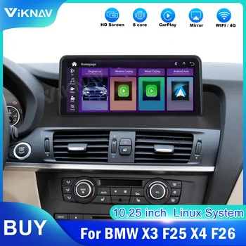 Система Linux Автомобильная GPS Навигация Для BMW X3 F25 X4 F26 радио Android Auto Автомобильный Мультимедийный навигатор carplay Беспроводное головное Устройство