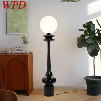 Торшер WPD с римской колонной в скандинавском стиле, Черный, Современная Гостиная, Спальня, Креативный Декоративный светильник для сидения