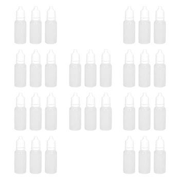 1000ШТ 15 мл пустых пластиковых бутылочек-пипеток для жидкости для глаз, бутылочки для пипетки многоразового использования