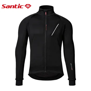 Зимние велосипедные куртки Santic, мужская велосипедная одежда MTB с длинным рукавом, Ветрозащитная теплая велосипедная майка, спортивная одежда, куртки Азиатского размера