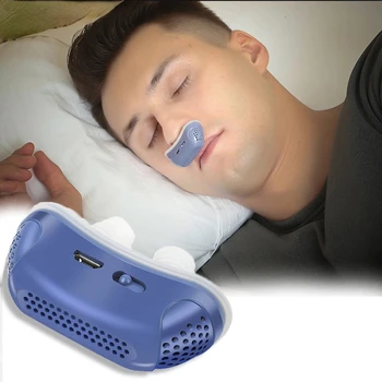 Микроэлектрическое устройство против храпа Smart EMS Pulse Sound Перезаряжаемое средство для остановки апноэ во сне от храпа для мужчин и женщин Insonia Sleeping