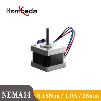 Шаговый двигатель Nema14 на 1,8 градуса высотой 28 мм, шаговый двигатель 1A 3V с 4 выводами для 3D-принтера и гравировального станка
