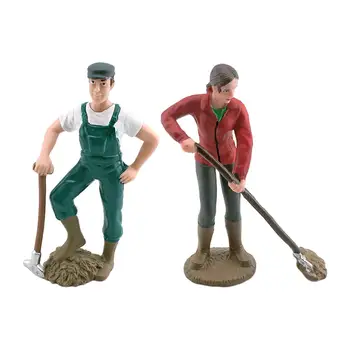 Миниатюрные игрушки фермера, фигурки людей-фермеров, модель персонажа фермы, статуэтки фермера в качестве награды в подарок