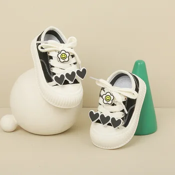 Парусиновая обувь для маленьких девочек, универсальная детская обувь для мальчиков-бисквитов, повседневные кроссовки для мальчиков, детская обувь для девочек