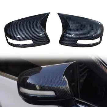 Крышка бокового зеркала заднего вида автомобиля для Honda CIVIC 2012-2015, накладка на крыло, внешняя наклейка, отделка корпуса заднего вида в стиле углеродного волокна, черный