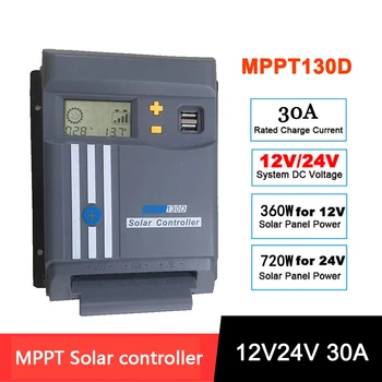 Контроллер заряда MPPT, солнечный регулятор 30A12V 24V с Wi-Fi или Bluetooth, опция, для максимального ввода солнечной панели 100 В