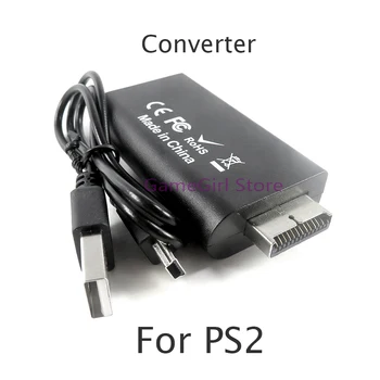 1 шт. для игровой консоли, совместимой с PS2 и HDMI, для подключения адаптера к монитору высокой четкости, аксессуары для конвертера аудио-видео