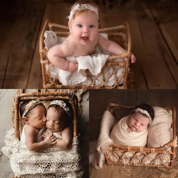 Реквизит для фотосъемки новорожденных, детские аксессуары, фотосъемка новорожденных, съемка вехи в жизни ребенка для студии Bebe Photo Retro Woven Basket Studio