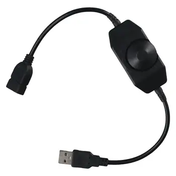 Пластиковый светодиодный Поворотный Диммер Прочный ABS Черная светодиодная лента Переключатель Диммера 6A USB Монохромный Линейный регулятор освещенности Электрик