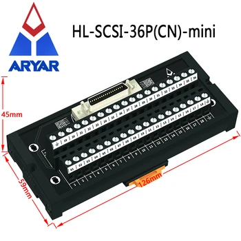 Черный цвет SCSI36 Breakout Board Крепление на DIN-рейку 36-контактный разъем с половинным шагом/0,05 