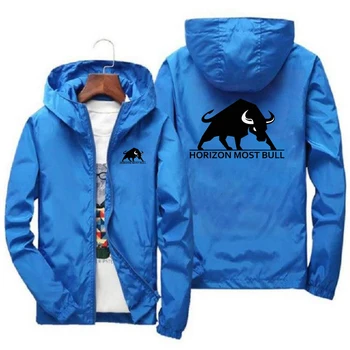 Мужская куртка New HORIZON MOST BULL Брендовая мужская одежда с принтом 2023, весенне-осенняя деловая повседневная уличная ветрозащитная куртка