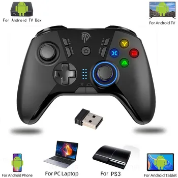 Беспроводной геймпад 2.4G Игровой контроллер с индивидуальными кнопками Джойстик для переключения Tesla Android TV Box Портативный игровой джойстик для ПК