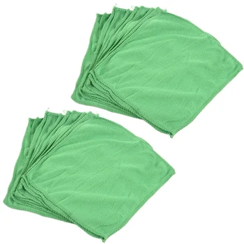 20шт Практичное мягкое новое полотенце для мытья автомобиля, тряпка для чистки авто, зеленая микрофибра, зеленая