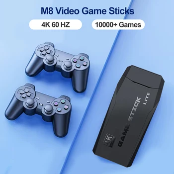 Игровая Приставка M8 с 20000/10000/3550 Классической Ретро Игровой Консолью Video 2.4G Controller Box 4K HDMI Для PS1/GBA/MD Детский Подарок