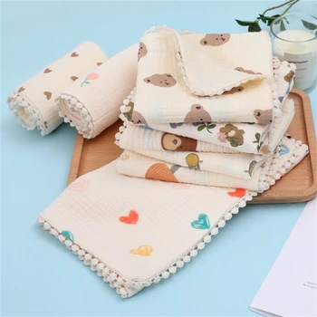 Детские мочалки, мультяшное мягкое впитывающее полотенце для новорожденных, натуральные детские салфетки для нежной кожи, подарок для душа новорожденным