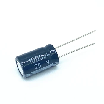 100ШТ 1000 МКФ 25 В 25V1000 мкФ Алюминиевый электролитический конденсатор высокой частоты 10X17 мм 20%