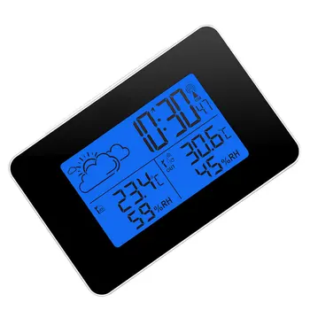 Часы температуры метеостанции, Многофункциональный Термометр черного цвета