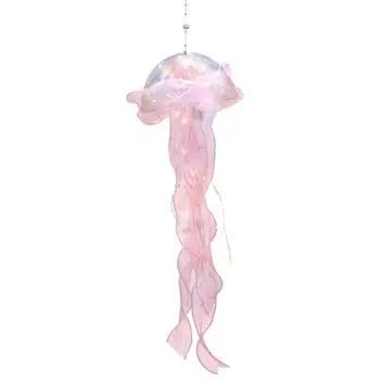 Ночник с атмосферой медузы, креативный светильник для спальни, лампа для декора комнаты (розовый)