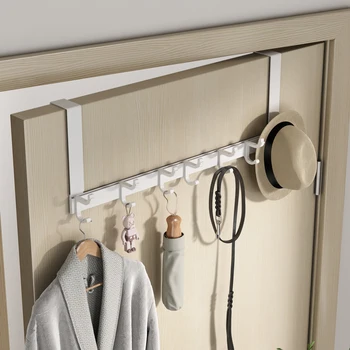 Дверца за крючком Для хранения, Настенная вешалка для одежды, крючки для хранения в спальне, органайзер для ванной комнаты, кухонные принадлежности