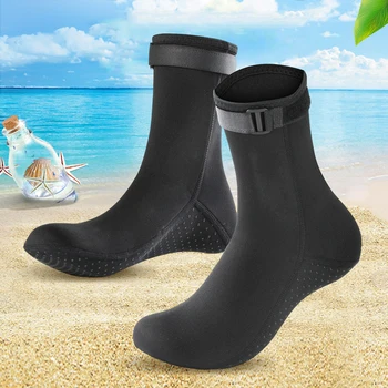 Носки для дайвинга 3 мм, зимние теплые носки унисекс для подводного плавания, носки для подводной охоты, нескользящие неопреновые, пригодные для носки, портативные, легкие для мужчин и женщин