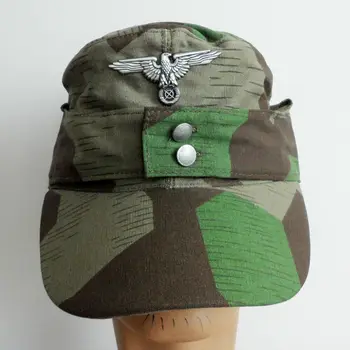 . военная камуфляжная кепка немецкой армии M43 Splinter WW2 и значок немецкого орла из хлопка в натуральную величину