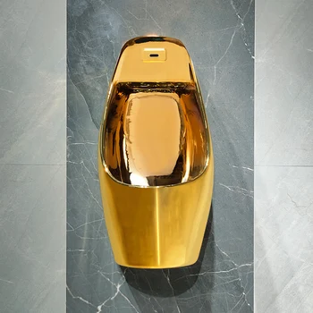 Автоматическая индукционная Золотая чашка для мочи, Керамический мужской Роскошный Золотой Писсуар, Настенный Золотой Писсуар, Вертикальная воронка для писсуара