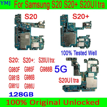 128 ГБ Материнская Плата Для Samsung Galaxy S20 G980F S20Plus G985F 4G Материнская Плата 100% Оригинальная Логическая Плата С Полными Чипами Протестирована Хорошая Работа