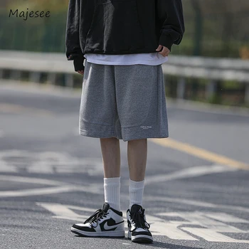 Повседневные шорты Мужские Простые однотонные M-8XL Летняя Повседневная Свободная уличная одежда Длиной до колен В японском стиле Универсальные Мужские Мягкие