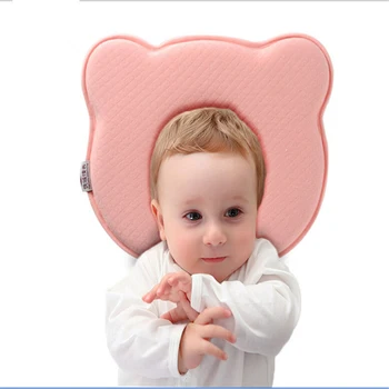 Подушка с медвежонком из пены с эффектом памяти Для новорожденных, мягкие Защитные подушки для головы, подушка для позиционирования сна ребенка Для защиты шеи новорожденного