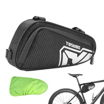 Велосипедная сумка с верхней трубкой большой емкости 1,2 л, сумка для велосипедных принадлежностей, сумка для велосипедных инструментов, велосипедное снаряжение и аксессуары, сумка для хранения велосипедов, сетка