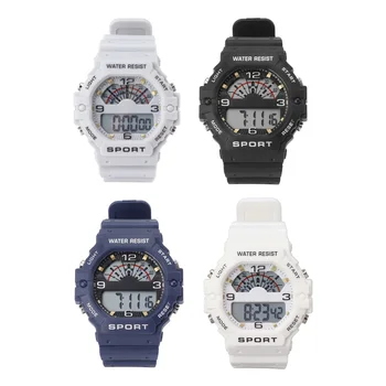 Спортивные мужские цифровые часы WR50M Водонепроницаемые Почасовые мужские часы с цифровым спортивным ремешком, светящаяся 12-24-часовая система для мужчин в подарок