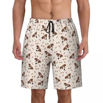 Мужские плавки Jack Russell Terrier Dog Bones, купальники, быстросохнущие пляжные шорты для плавания, шорты для плавания с животными