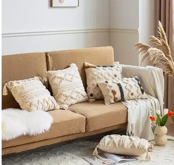 Наволочка в европейском кремовом стиле, диван, наволочка для гостиной, наволочка для проживания в семье
