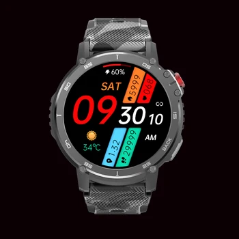 Спортивные умные часы для мужчин IP68 Водонепроницаемые умные часы C22 поддержка 4G ROM Подключение гарнитуры Смарт-часы 400 мАч Срок службы батареи 7 дней