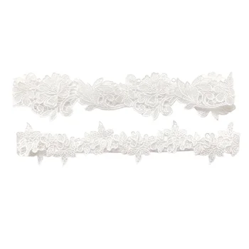 1 пара белых нарядов для новобрачных, свадебный эластичный пояс с цветочными подвязками, комплект для ног для ремней Favor