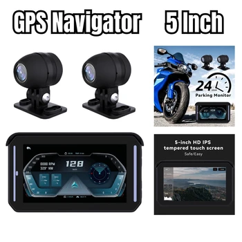 5-Дюймовый Монитор с GPS-экраном Аудиозапись Беспроводной Carplay Android Auto Multimedia Player IPS Сенсорный Экран Dash Cam GPS Отслеживание
